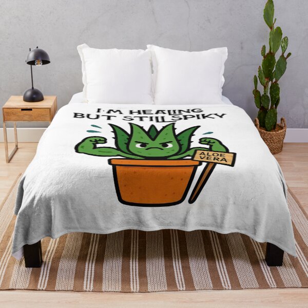 Item preview, Aloe Vera – I’m Healing But Still Spiky - Funny Plant Character designed and sold by EdgyEdgeArt.