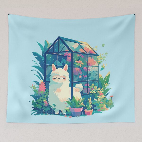 Item preview, Chill Llama in the glass house designed and sold by WoollenLlama.