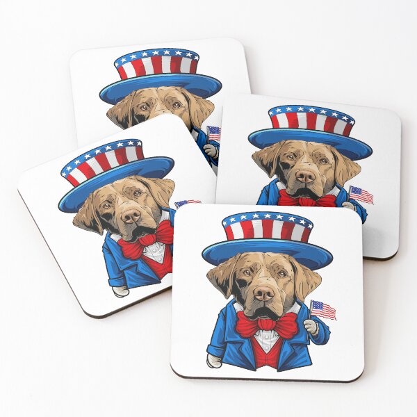 Item preview, Funny American Dog Chesapeake Bay Retriever 4th of July designed and sold by whyitsme.