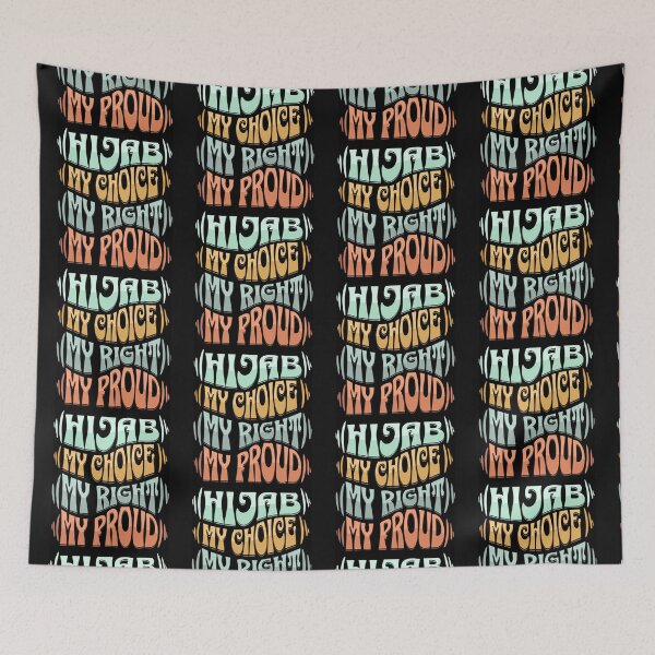 Item preview, Hijab my Choice my Right my Proud (black) - Islamic Inspirational Quote Design designed and sold by D-Islamic.