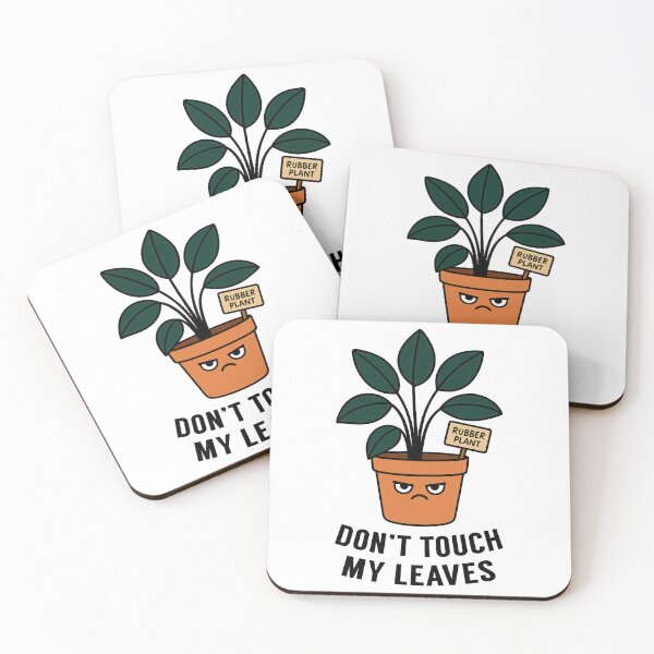 Item preview, Rubber Plant – Don’t Touch My Leaves - Funny Houseplant Characters designed and sold by EdgyEdgeArt.