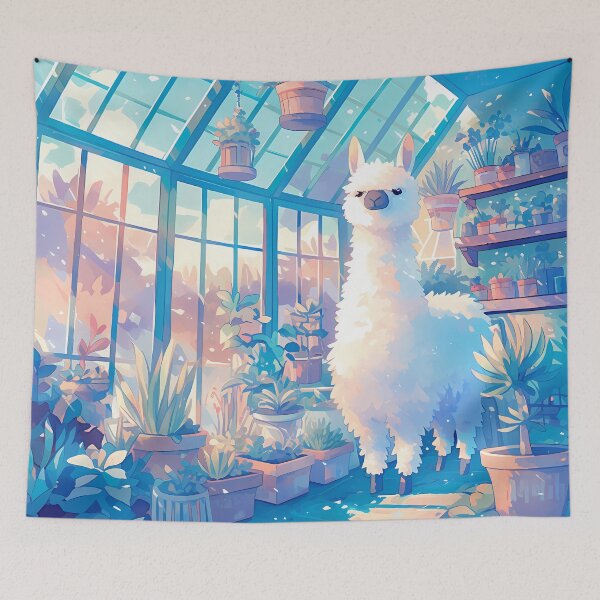 Item preview, Chill Llama in the glass house designed and sold by WoollenLlama.