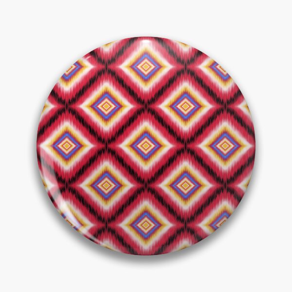 Artikelvorschau, Boho Tribal Ikat Diamant – Rot Orange Gelb entworfen und verkauft von Zaru Zentangle Studio.