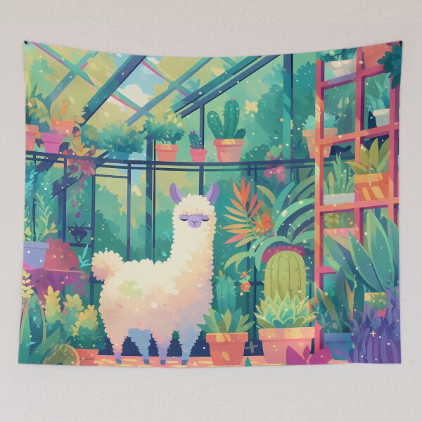 Item preview, Chill Llama in the glass house designed and sold by WoollenLlama.