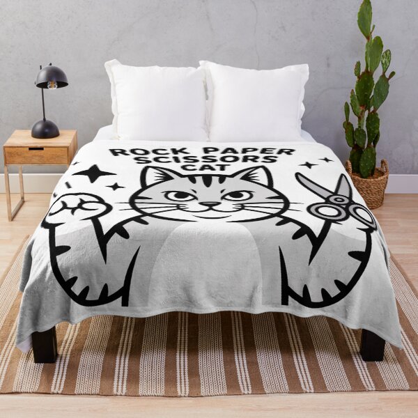 Item preview, Rock Paper Scissors Cat – Funny Cat Meme Cartoon Design designed and sold by addthana.