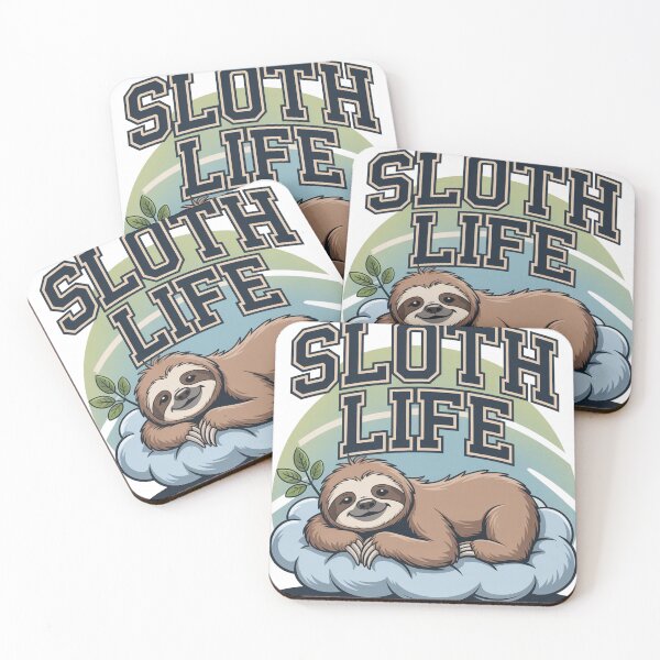 Item preview, Sloth Life – Cute Lazy Sloth Cartoon Funny Relaxation Design designed and sold by addthana.