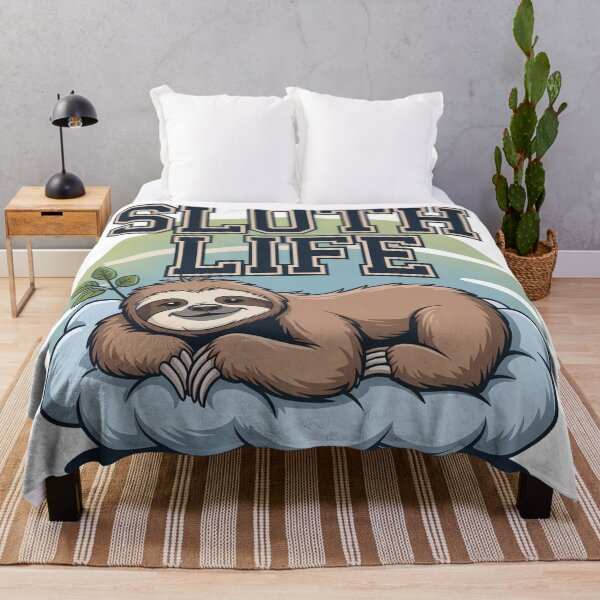 Item preview, Sloth Life – Cute Lazy Sloth Cartoon Funny Relaxation Design designed and sold by addthana.