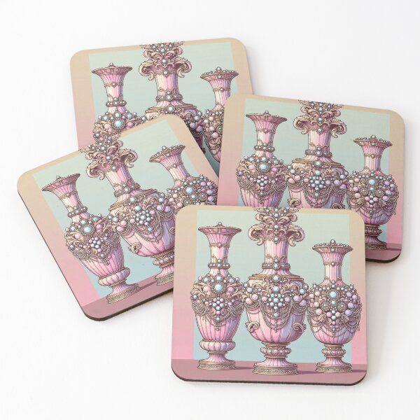Item preview, Pink Jeweled Baroque Vases designed and sold by DesignsByPrnces.
