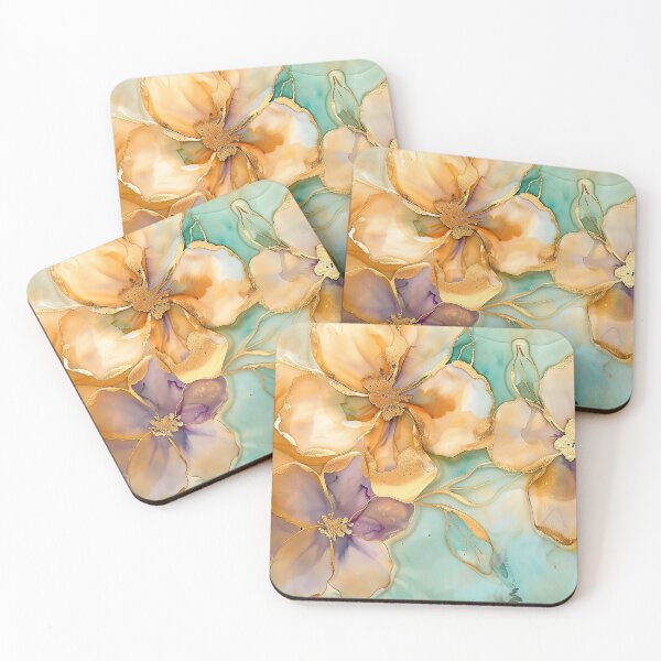Item preview, Elegant Gold Flowers designed and sold by  Luna Quibbleton.