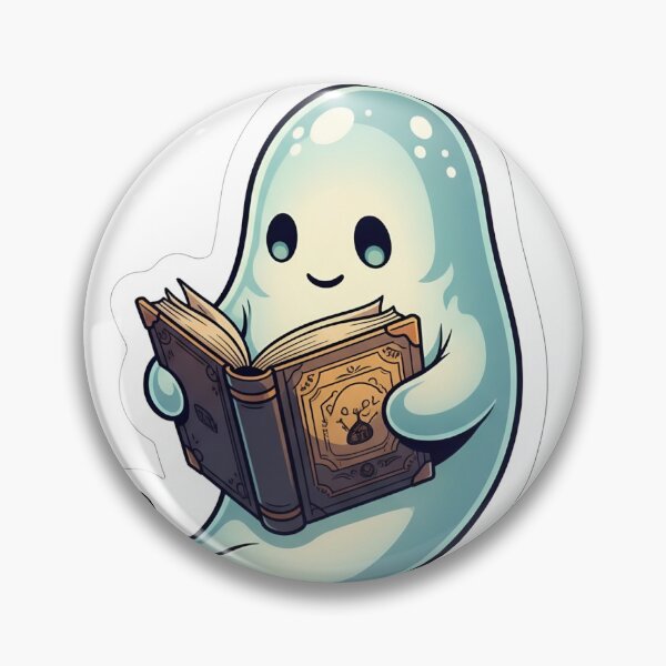Artikelvorschau, Bookish Ghost Sticker - Süßes Gruseliges Lesen, Booktok Halloween entworfen und verkauft von StickyGuys.