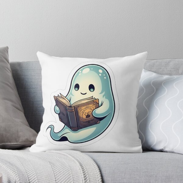 Item preview, Bookish Ghost Sticker - Cute Spooky Reading, Booktok Halloween designed and sold by StickyGuys.
