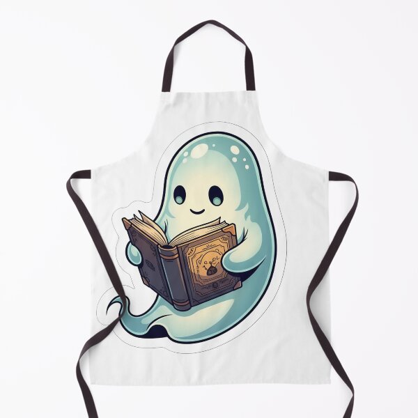 Item preview, Bookish Ghost Sticker - Cute Spooky Reading, Booktok Halloween designed and sold by StickyGuys.