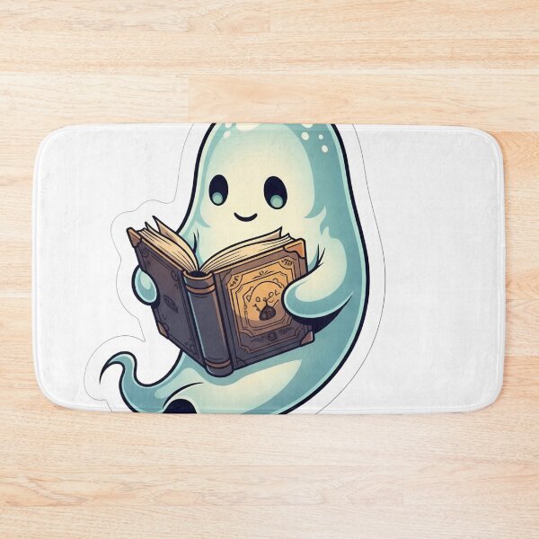 Item preview, Bookish Ghost Sticker - Cute Spooky Reading, Booktok Halloween designed and sold by StickyGuys.