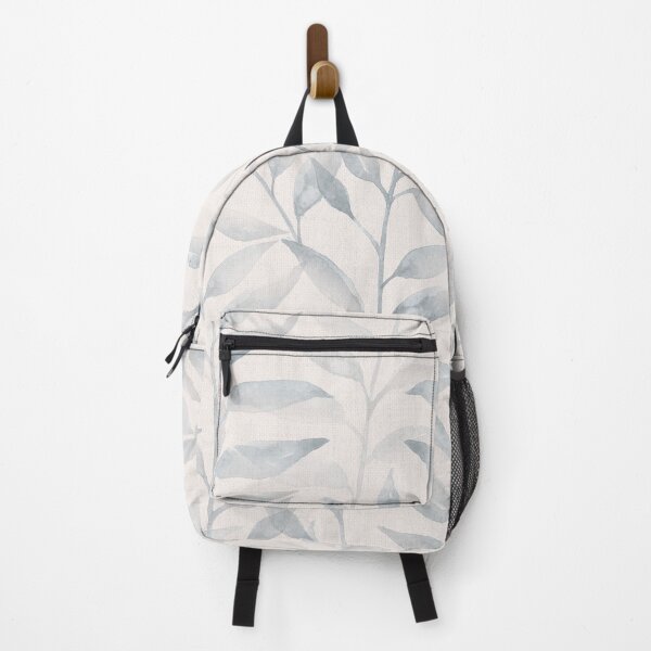 Item preview, Japandi Watercolor climbing Leaves & vines - ivory soft blue designed and sold by Bloomery Decor.