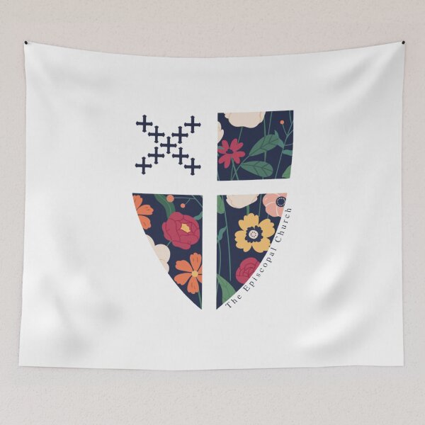 Item preview, Episcopal Church Shield - Flowers designed and sold by Canterbury Episcopal Campus Ministry at Texas Tech University .
