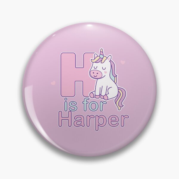 Item preview, H is for Harper – Unicorn Alphabet Letter H for Kids Room designed and sold by FilizDesigner.
