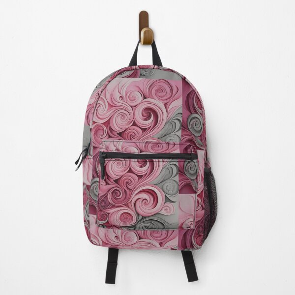 Item preview, Dreamy Swirl Bloom in Pink and Grey Abstract Flow designed and sold by Monascreativeempire.