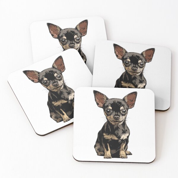 Item preview, Black Chihuahua Dog Illustration designed and sold by whyitsme.