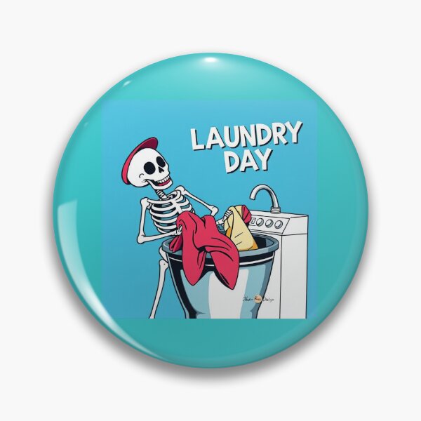 Item preview, Skeleton: laundry day by Nadia Russ Design. designed and sold by Nadia Russ Design.