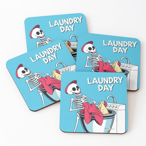 Item preview, Skeleton: laundry day by Nadia Russ Design. designed and sold by Nadia Russ Design.