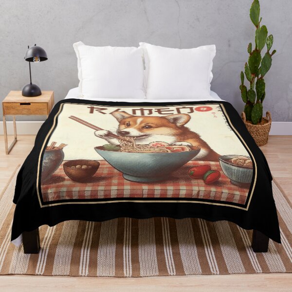 Item preview, Corgi Eating Ramen designed and sold by Scaryzz.
