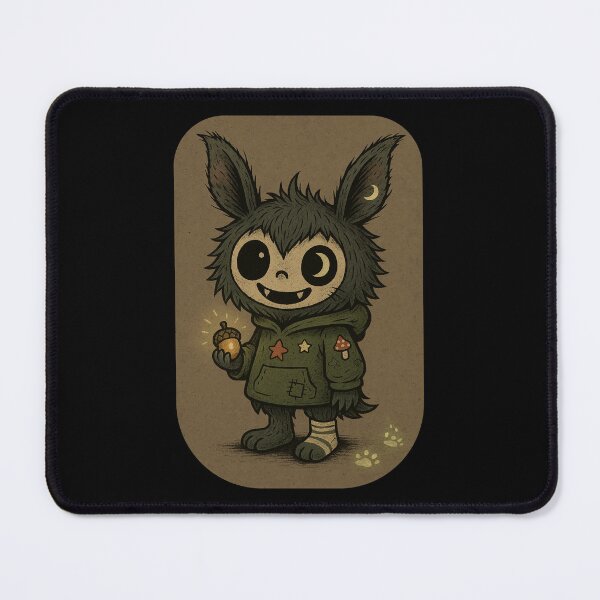 Item preview, Nibi the Forest Rascal – Cute Spooky Creature with Glowing Acorn designed and sold by NicolasMar.