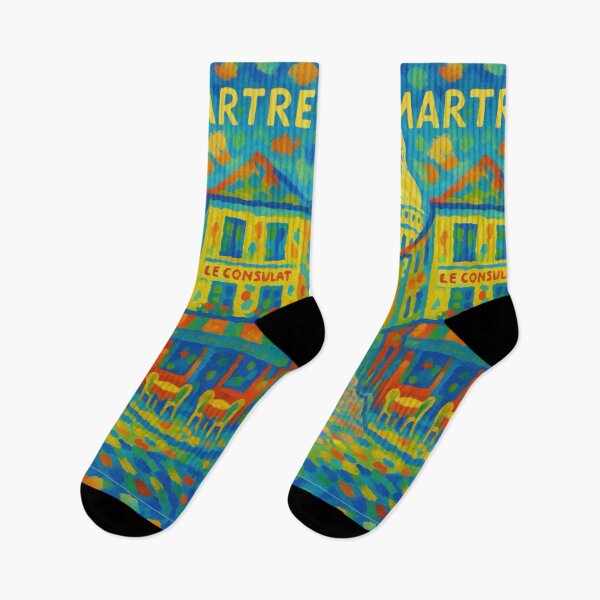 Item preview, Montmartre Poster – Bold Color Fauvist Street Scene in France  designed and sold by CARRAANN.