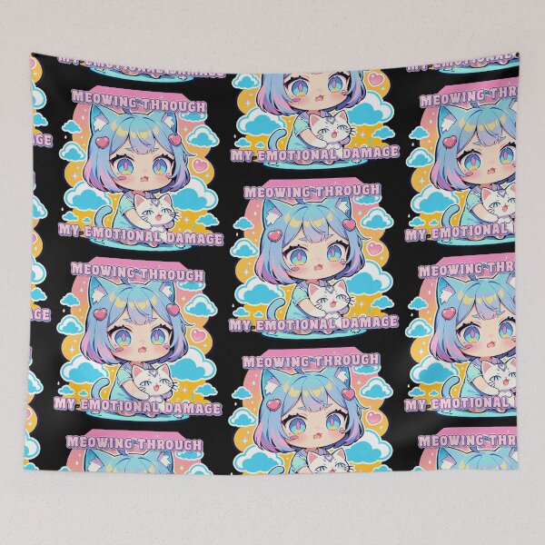 Item preview, Meowing through my emotional damage designed and sold by AngelsFANART.
