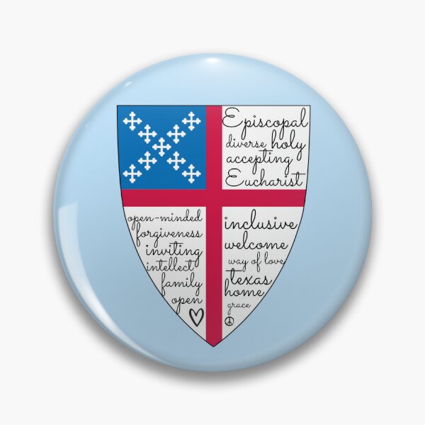 Aperçu de l'œuvre Episcopal Shield - with values créée et vendue par Canterbury Episcopal Campus Ministry at Texas Tech University .