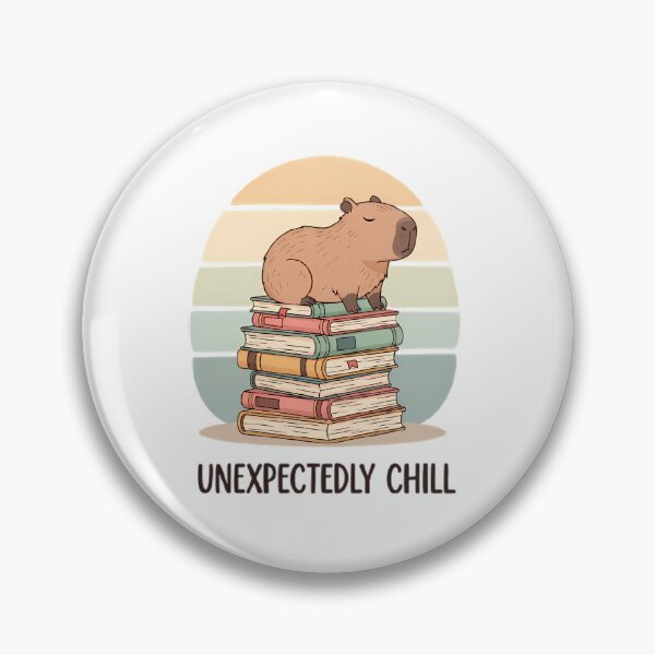 Artikelvorschau, Unerwartet Chill Capybara auf Büchern - Reader Animal Lover Design entworfen und verkauft von FreshPrintCo.