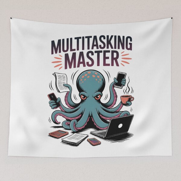 Item preview, Octopus the master of multitasking designed and sold by Trazzo7.