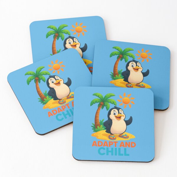 Item preview, Adapt and Chill – Penguin Wisdom at the Beach designed and sold by Girih.