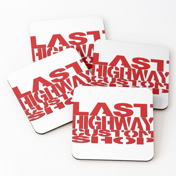 Item preview, Last Highway Custom Shop Logo Red Shadow designed and sold by LastHighwayTees.