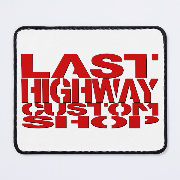 Item preview, Last Highway Custom Shop Logo Red Shadow designed and sold by LastHighwayTees.