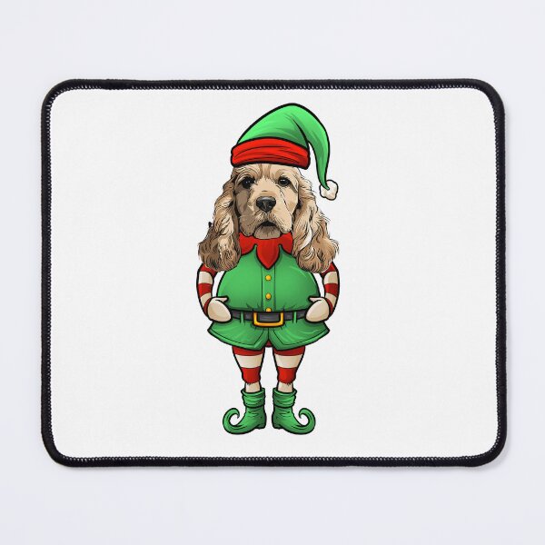 Item preview, Cocker Spaniel Christmas Elf designed and sold by whyitsme.