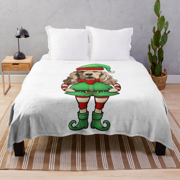 Item preview, Cocker Spaniel Christmas Elf designed and sold by whyitsme.