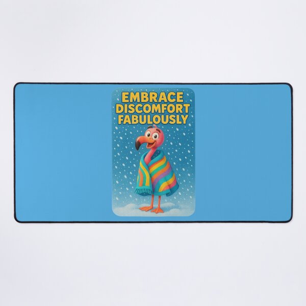 Item preview, Embrace Discomfort...Fabulously – Flamingo Wisdom in Winter designed and sold by Girih.