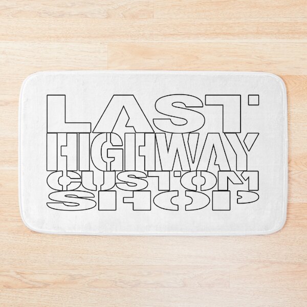 Item preview, Last Highway Custom Shop Logo White Shadow designed and sold by LastHighwayTees.