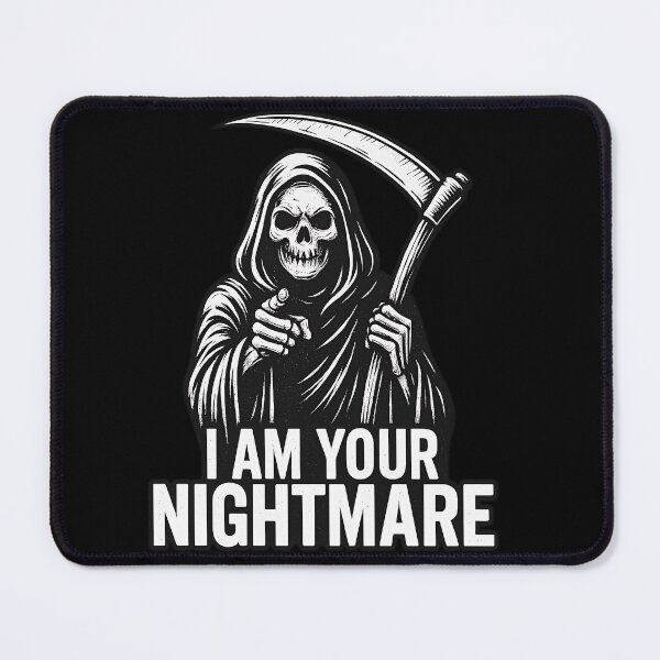 Item preview, I Am Your Nightmare - Grim Halloween Reaper Art designed and sold by ArcadiaSilence.