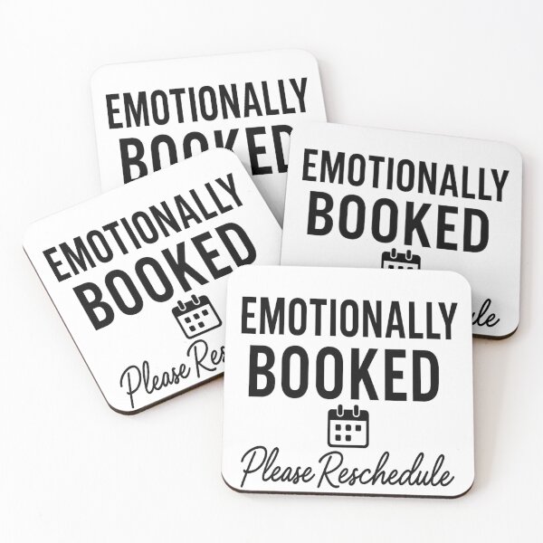 Item preview, Emotionally Booked – Funny Mental Health Quote Shirt designed and sold by RKDA Design.