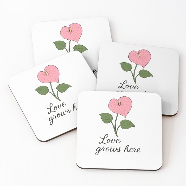 Item preview, Pink Anthurium – “Love Grows Here” Floral Art designed and sold by Joyloom.