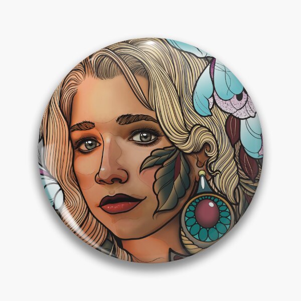 Item preview, Neo traditional lady head designed and sold by Carlos Paschoal.