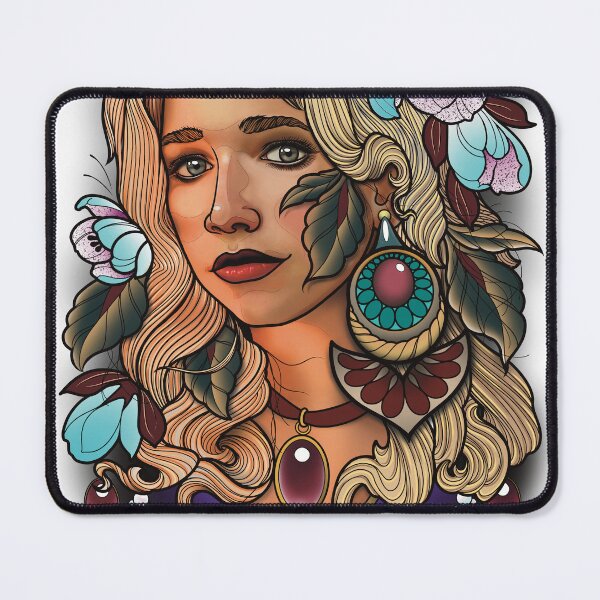 Item preview, Neo traditional lady head designed and sold by Carlos Paschoal.