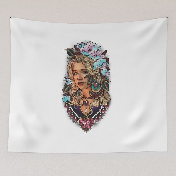Item preview, Neo traditional lady head designed and sold by Carlos Paschoal.