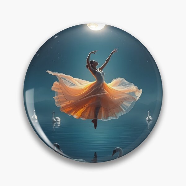 Item preview, Celestial Waltz above Swan Lake - When a dancer kisses the moon. designed and sold by Ralek.