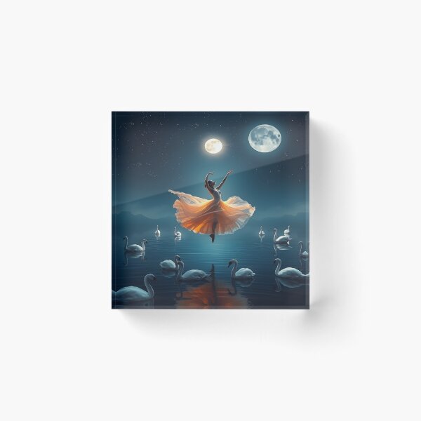 Item preview, Celestial Waltz above Swan Lake - When a dancer kisses the moon. designed and sold by Ralek.