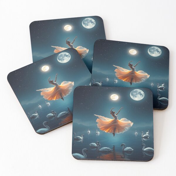 Item preview, Celestial Waltz above Swan Lake - When a dancer kisses the moon. designed and sold by Ralek.