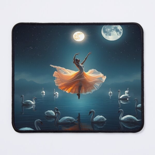 Item preview, Celestial Waltz above Swan Lake - When a dancer kisses the moon. designed and sold by Ralek.