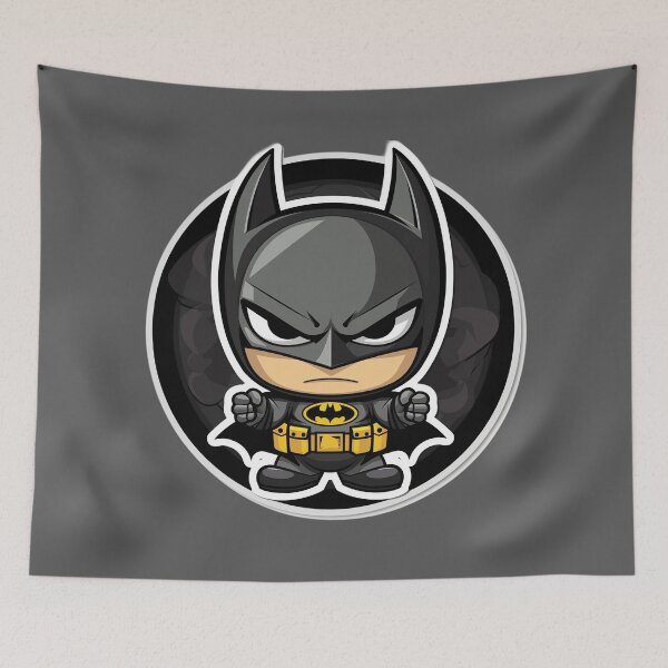 Item preview, Dark Tiny Vigilante – Chibi Night Hero Sticker designed and sold by LoomisDreams.