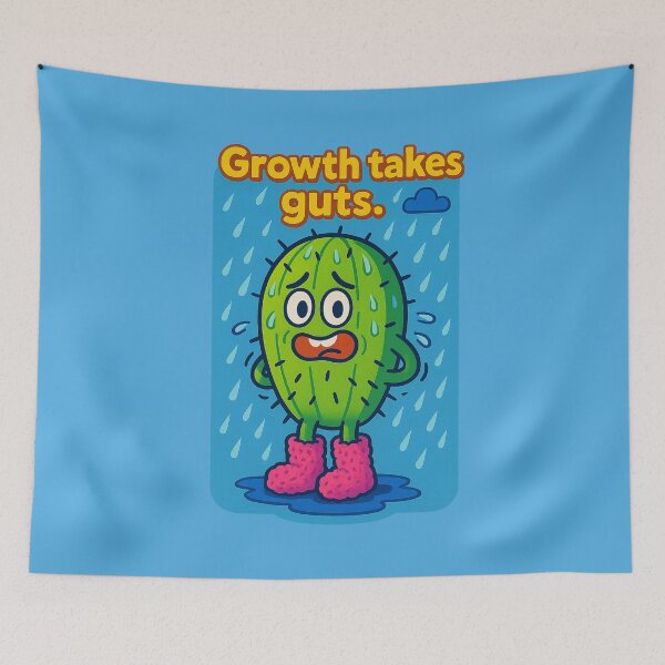 Item preview, Growth Takes Guts – Cactus in Crisis Mode designed and sold by Girih.